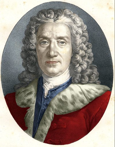 Portrait of Prosper Jolyot, Sieur De Crais-Billon, dit Crébillon (father) (1674 - 1762) French playwright av Unknown artist