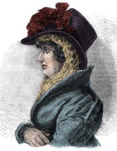 Portrett av dronning Caroline av Brunswick (1768-1821), kone til George IV, konge av England - Caroline av Brunswick, dronning av Storbritannia og Irland (1768-1821), konsort av George IV av Unknown artist