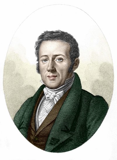 Portrait of René Primrose Lesson (1794-1849), naturalist and biologist. av Unknown artist