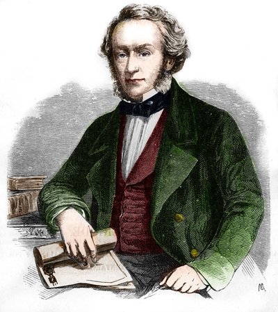 Portrett av Richard Cobden. Britisk økonom og politiker (1804 -1865). Gravering fra 1866. av Unknown artist