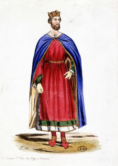 Portrett av Richard I av England, sd. 1100-tallet av Unknown artist