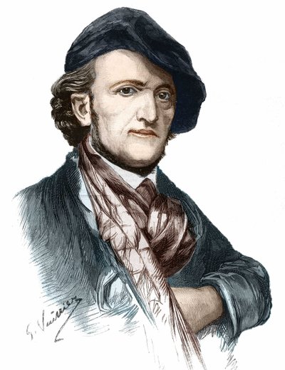 Portrett av Richard Wagner (1813-1883), tysk komponist og dramatiker. av Unknown artist