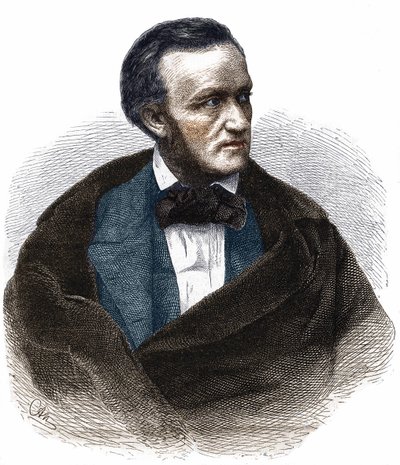 Portrett av Richard Wagner (1813 - 1883). av Unknown artist
