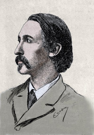 Portrett av Robert Louis Stevenson (1850-1894), britisk forfatter av Unknown artist