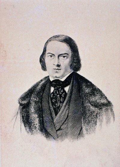 Portrett av Robert Schumann (gravering av Unknown artist