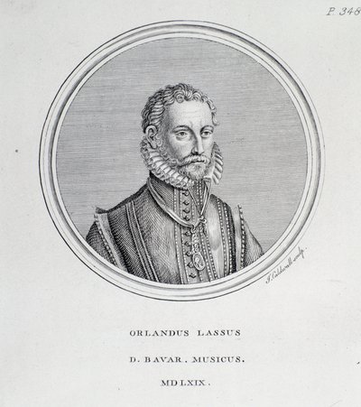 Portrett av Roland de Lassus (gravering av Unknown artist