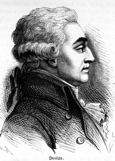 Portrett av Romain Deseze eller De Seze (1748-1828), advokat til Louis XVI under rettssaken hans. av Unknown artist