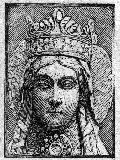 Portrett av Saint Clotilde Woman av Clovis 1st. (470-548). av Unknown artist