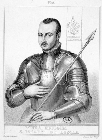Portrett av Saint Ignatius av Loyola, grunnlegger av Society of Jesus (1491-1556) av Unknown artist