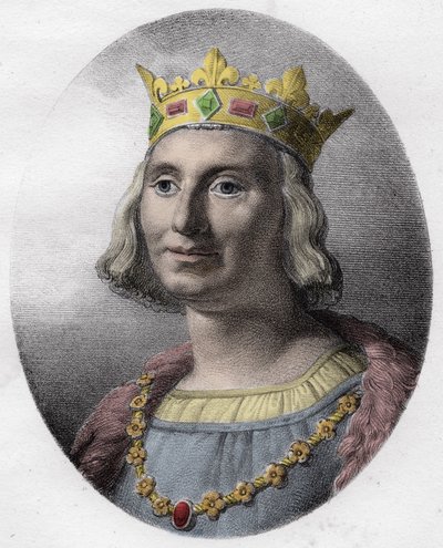 Portrait of Saint Louis (Saint-Louis, Louis IX (1214-1270) - Saint Louis IX (1214-70) king of France - av Unknown artist