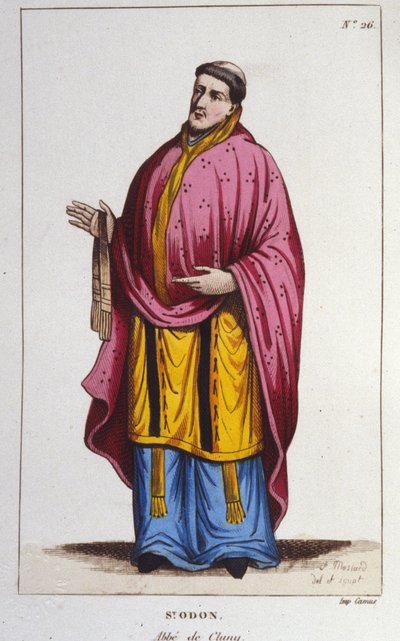 Portrett av Saint Odon de Cluny-gravering fra 1830 av Unknown artist