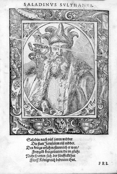 Portrett av F Saldin (1138-1193) (Salih Al Din Yusuf Al Ayyubi (Al Ayoubi). av Unknown artist