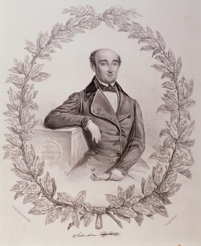 Portrett av Salvatore Taglioni (gravering av Unknown artist