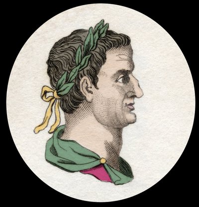 Portrett av Servius Sulpicius Galba (3 f.Kr.-69 e.Kr.), romersk keiser. 1800-talls gravering av Unknown artist