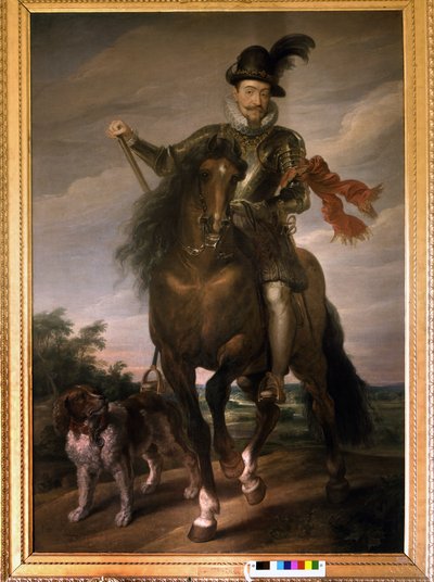 Portrett av Sigismond III Vasa (1566 - 1632) til hest. av Unknown artist