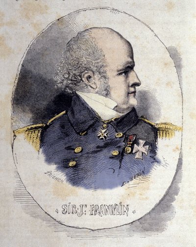 Portrett av Sir John Franklin 1786-1847 sjøoffiser og britisk oppdagelsesreisende. av Unknown artist