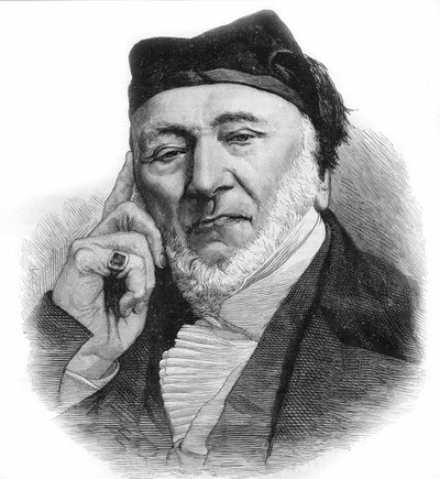 Portrett av Sir Moses Montefiore (1784-1885) engelsk bankmann og filantrop, av italiensk opprinnelse. gravering fra 1885. av Unknown artist