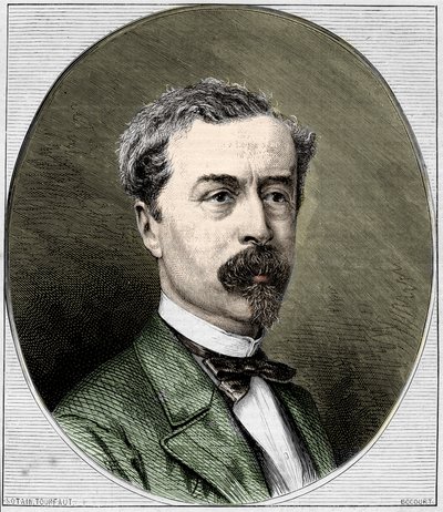 Portrett av Sir Richard Wallace (1818-1890), engelsk filantrop og kunstsamler. Gravering fra 1872. av Unknown artist