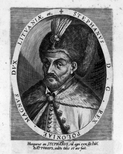 Portrett av Stephen I Bathory (1533-1586), prins av Transylvania og konge av Polen. av Unknown artist