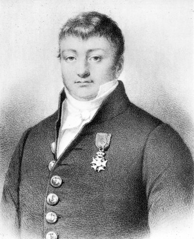 Portrett av Surcouf (1773 - 1827) - gravering av Unknown artist