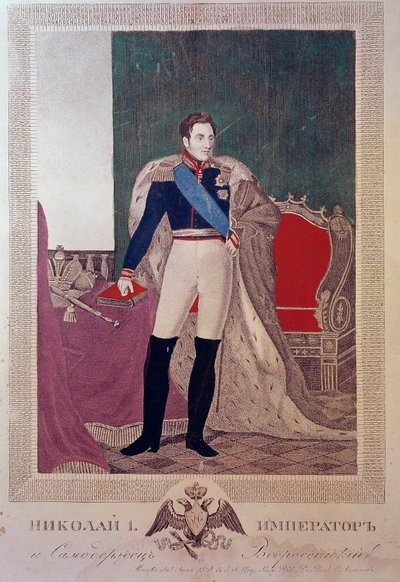 Portrett av tsar Nicholas I av Unknown artist