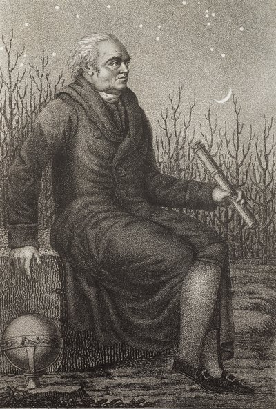 Portrett av William Herschel (1738-1822) tyskfødt britisk astronom - av Unknown artist