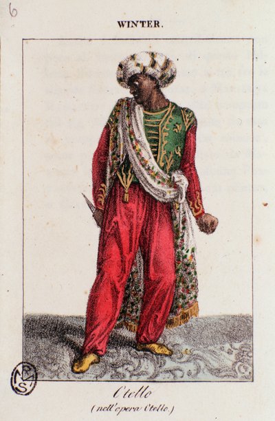 Portrett av vinteren, i Othello, av Gioacchino Rossini av Unknown artist
