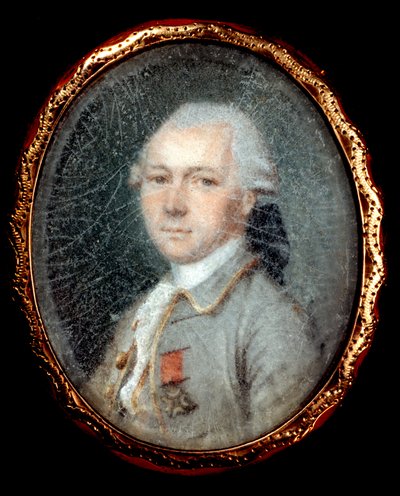 Portrett av en ridder av Den Hellige Ånds Orden (Den Hellige Ånds Orden) Miniatyrmaleri fra 1600-tallet. Paris, Museum of the Legion d