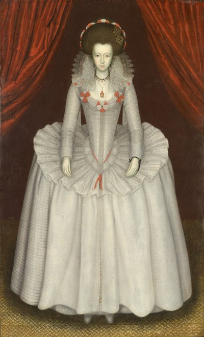Portrett av en kvinne, sannsynligvis Ann Finch, Lady Twysden (1574-1638) av Unknown artist