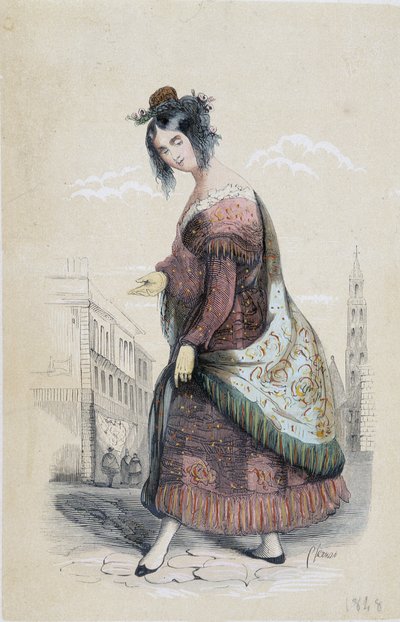 Portrett av en sigøyner fra Sevilla av Unknown artist