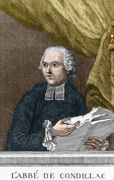 Portrett av Abbe Etienne Bonnot de Condillac (1715 - 1780) fransk filosof av Unknown artist