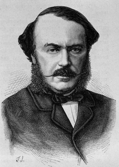 Portrett av hertugen av Persigny (1808 - 1872). Gravering av slutten av 1800-tallet i "Histoire de France"" av H. Martin. av Unknown artist