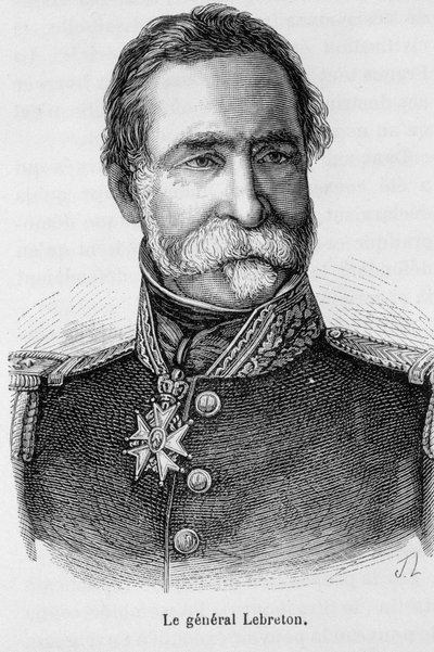Portrett av den franske general Lebreton. av Unknown artist
