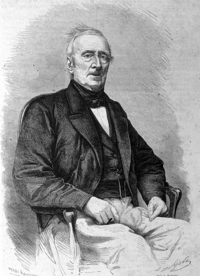 Portrett av den franske poeten Alphonse de Lamartine (1790 - 1869). av Unknown artist