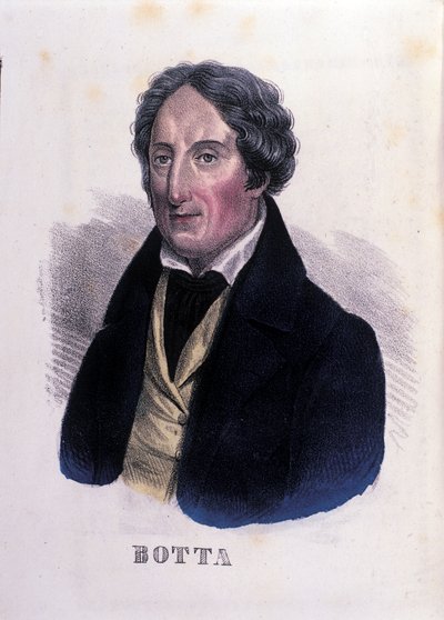 Portrett av den italienske legen og politikeren Carlo Botta (1766-1837). av Unknown artist