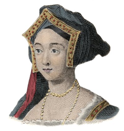 Portrett av dronningen av England Jane (Jeanne) Seymour (1509-1537), kone til Henry VIII av Unknown artist