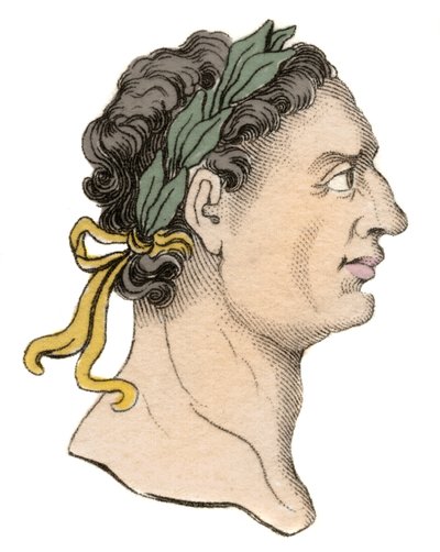 Portrett av den romerske keiseren Domitian (Titus Flavius Domitian) (51–96 e.Kr.) av Unknown artist