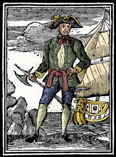 Portrett av piraten Edward England (? -1720). av Unknown artist