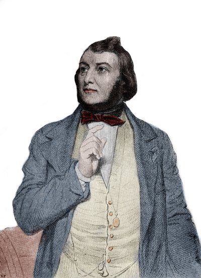 Portrett av poeten Jacques Boe, dit Jasmin (på oksitansk Jacme Boer dit Gensemin eller Jansemin) av Unknown artist