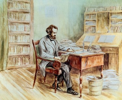Portrett av den politiske teoretikeren Karl Marx av Unknown artist