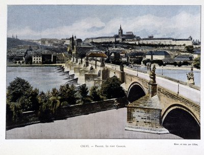 Praha, Karlsbroen, sent på 1800-tallet av Unknown artist