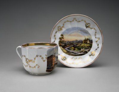 Presentasjonskopp og tallerken av Unknown artist