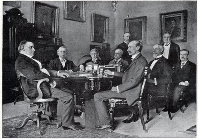President McKinley and his Cabinet in the White House av Unknown artist
