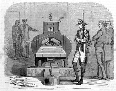 Pressetrykk i 1818. av Unknown artist