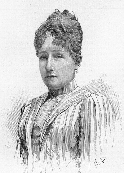 Prinsesse Stephanie av Belgia (1864 - 1945), datter av Leopold II av Belgia, kone til Rodolph av Habsburg. av Unknown artist