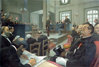 Proces de Dreyfus a Rennes av Unknown artist