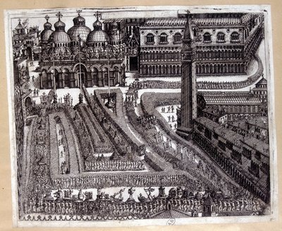 Prosesjon i Venezia på 1600-tallet av Unknown artist