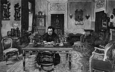 Dronning av England Victoria ved Villa Palmieri i Firenze i 1893. av Unknown artist