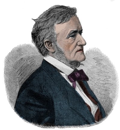 RICHARD WAGNER (1813-1883) Engelsk komponist - gravering av Unknown artist