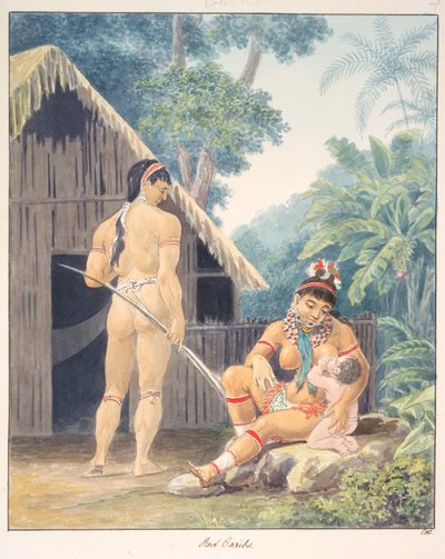 Red Caribs, ca. 1843-50 (akvarell) av Unknown artist